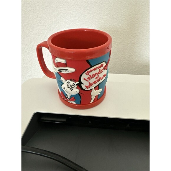 Dr Seuss Cat in the Hat Mug Universal Studios Things 1 & 2 Plastic Mug "Lucas" - Picture 1 of 9